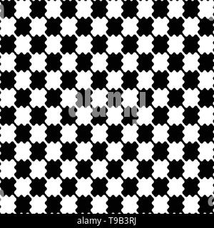 Nahtlos wiederholbares geometrische Schwarz und Weiß, monochrom Muster Stock Vektor