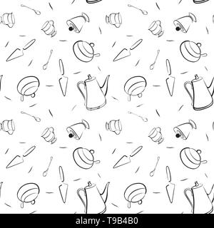 Vintage Tee Porzellan. nahtlose Muster. Geeignet für Papier, Kartons, für den Druck auf Stoff, wallpaper Stock Vektor