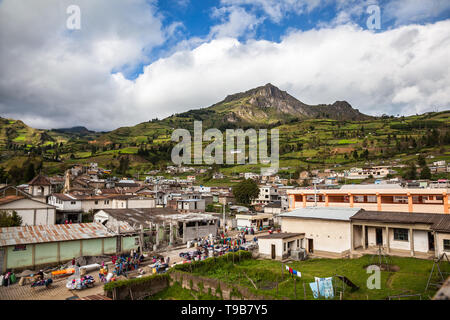 Landschaften in Simiatug der Anden, in der Provinz Bolívar Stockfoto