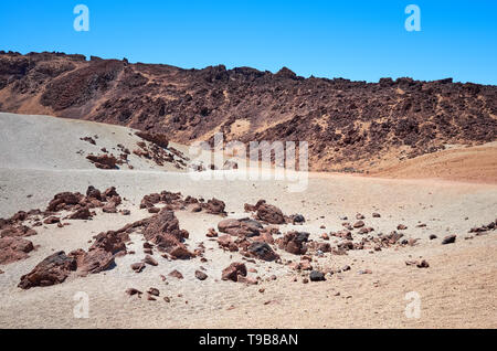 Mars wie Landschaft des Teide im Nationalpark Teide, Teneriffa, Spanien. Stockfoto
