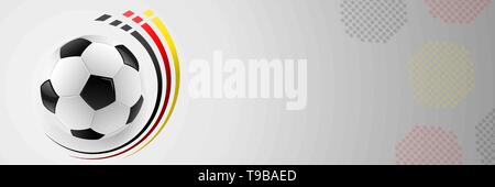 Fussball Banner mit Deutschland Fahne Farben abstrakt Design Stock Vektor