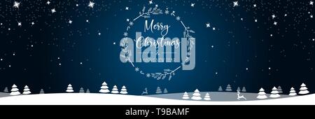 Frohe Weihnachten und neues Jahr banner Hintergrund Stock Vektor