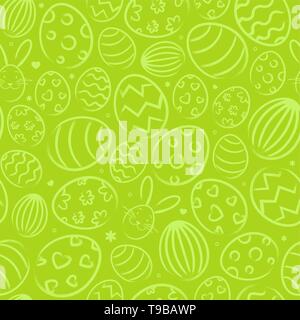 Nahtlose Ostereier Muster Hintergrund grün Stock Vektor