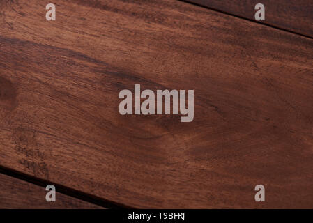Polierte dunkle Holz- oberfläche Nahaufnahme mit Kopie Raum Stockfoto