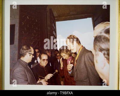 1980 s, Könige von Spanien Don Juán Carlos und Doña Sofía Besuch der Kathedrale von Baeza, Jaén Provinz, Andalusien, Spanien. Stockfoto