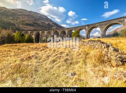 Glenfinnan Viadukt in den schottischen Highlands Stockfoto