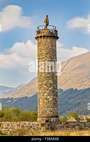 Glenfinnan Monument in den schottischen Highlands in der Nähe von Fort William Stockfoto
