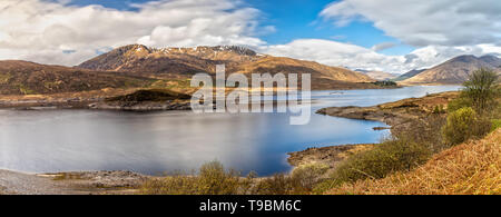 Panoramablick über das Loch Lochy in den schottischen Highlands Stockfoto