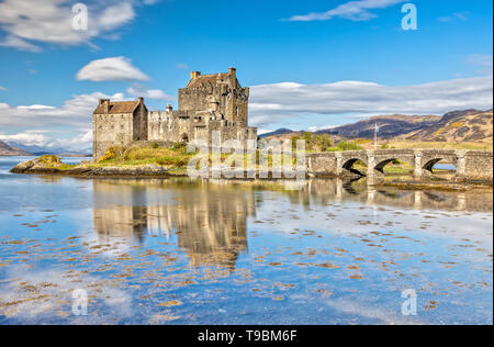 Eilean Donan Castle in Dornie in den schottischen Highlands, Schottland Stockfoto