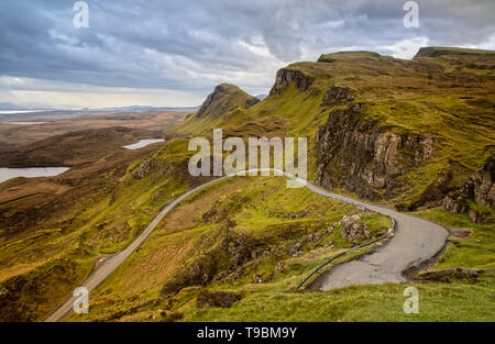 Eindruck des Quiraing auf der Isle of Skye in Schottland Stockfoto