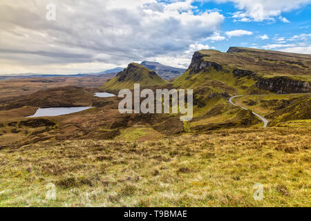 Eindruck des Quiraing auf der Isle of Skye in Schottland Stockfoto