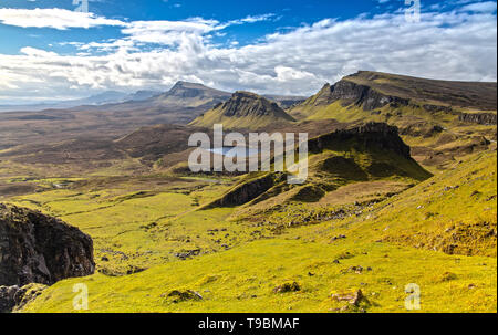 Eindruck des Quiraing auf der Isle of Skye in Schottland Stockfoto