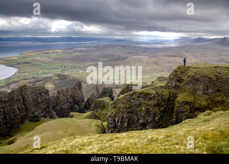 Eindruck des Quiraing auf der Isle of Skye in Schottland Stockfoto