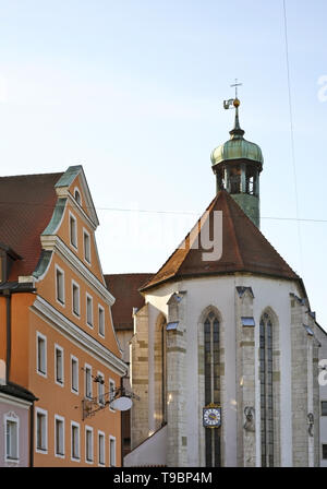 Kirche von St. Oswald in Regensburg. Bayern. Deutschland Stockfoto