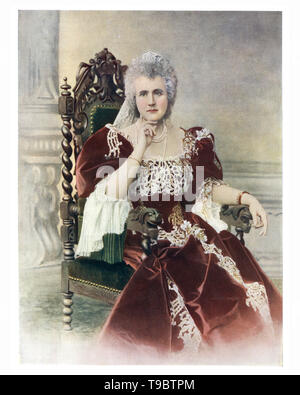 Elisabeth von Wied war die Königin von Rumänien als Ehefrau von König Carol I., bekannt durch ihre literarischen Namen von Carmen Sylva bekannt. Stockfoto