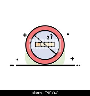 Rauchen verboten, Symbol. Line Style Icon Design. UI ...