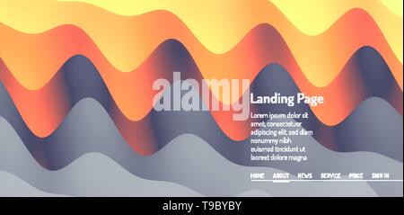 Landing Page für Website und mobile App. Modernen abstrakten Stil. Vektor Web site Design vorlage. Stock Vektor