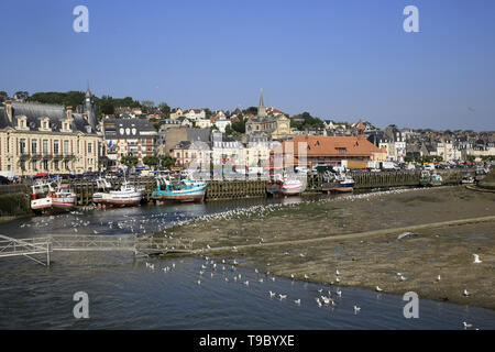 Port de Honfleur à maràe Basse. Stockfoto