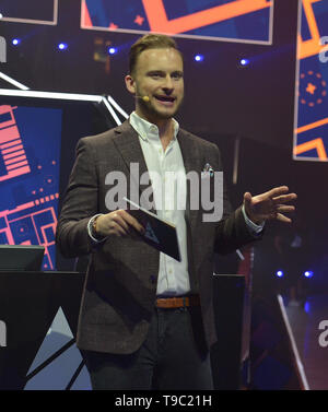 Blast Pro Series Miami eSport Turnier gehalten an Watsco Center Mit: Adam Savage Wo: Coral Gables, Florida, United States Wenn: 14 Apr 2019 Credit: Johnny Louis/WENN.com Stockfoto