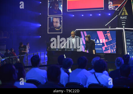 Blast Pro Series Miami eSport Turnier gehalten an Watsco Center Mit: James Bardolph, Henry Greer Wo: Coral Gables, Florida, United States Wenn: 14 Apr 2019 Credit: Johnny Louis/WENN.com Stockfoto