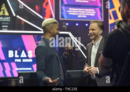 Blast Pro Series Miami eSport Turnier gehalten an Watsco Center Mit: Mohan "wäscht" Govindasamy, Adam Savage, Wo: Coral Gables, Florida, United States Wenn: 14 Apr 2019 Credit: Johnny Louis/WENN.com Stockfoto