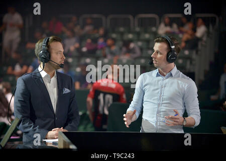 Blast Pro Series Miami eSport Turnier gehalten an Watsco Center Mit: Mathieu Quiquerez, Halvor Gulestol Wo: Coral Gables, Florida, United States Wenn: 14 Apr 2019 Credit: Johnny Louis/WENN.com Stockfoto