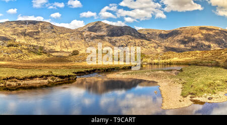 Eindruck von der Schottischen Highlands und Loch Affric in Schottland Stockfoto