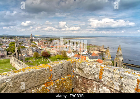 Luftaufnahme über St Andrews in Schottland Stockfoto