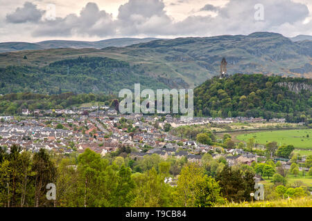 National Wallace Monument und Stirling in Schottland Stockfoto