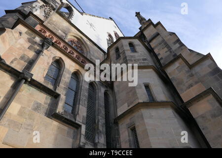 Künstlerische Seite Blick auf die St. Thomas Kirche in Leipzig, Deutschland Stockfoto