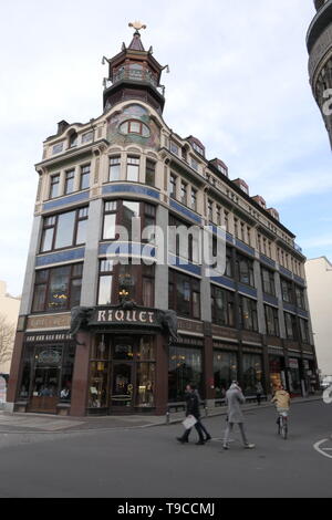 LEIPZIG, Deutschland - 23. Februar 2019: Die historische Riquet Cafe Haus Stockfoto