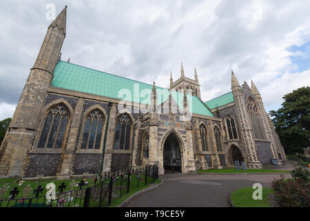 Great Yarmouth Münster (Das Münster St. Nikolaus) in Great Yarmouth, England. Stockfoto