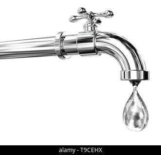 Leitungswasser, Abbildung Stockfoto