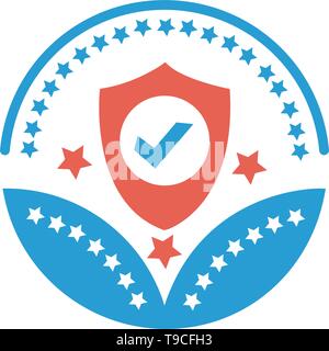 Sicherheit oder des Schutzes award icon-Vektor schutz Zeichen Stock Vektor
