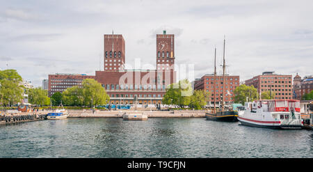 Oslo radhuset Stockfoto