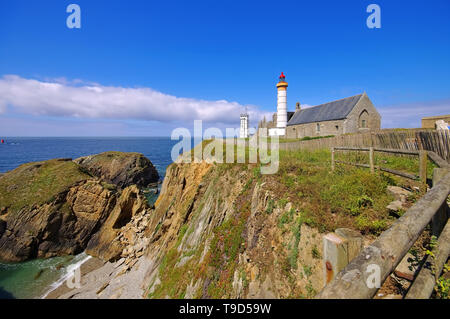Phare de Saint-Mathieu in der Bretagne, Frankreich Stockfoto