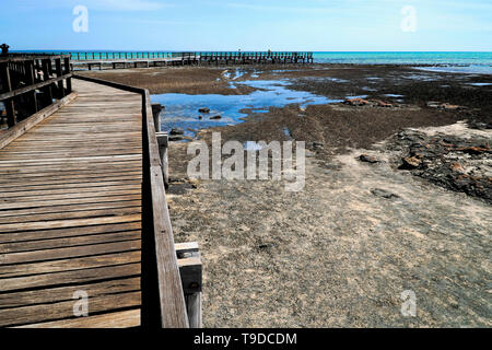 Hamelin Pool Marine Nature Reserve ist ein geschützter marine Nature Reserve in die UNESCO-Liste der Shark Bay Stockfoto