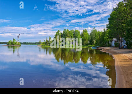 Ferienhaus leben, Lac des Sables Belleterre Quebec Kanada Stockfoto