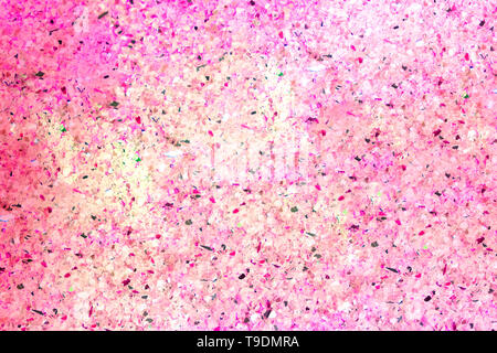 Zusammenfassung Hintergrund rosa Koralle Kristall, Ansicht von oben, kopieren Raum Stockfoto