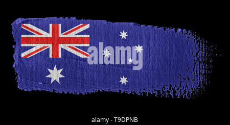 Pinselstrich Flagge Australien Stockfoto
