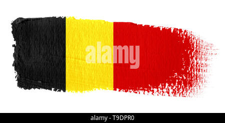 Pinselstrich Flagge Belgien Stockfoto