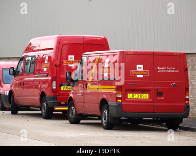 Royal Mail Transporter bei Eastleigh Depot während des Streiks 2007 geparkt Stockfoto