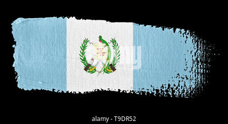 Pinselstrich Flagge Guatemala Stockfoto