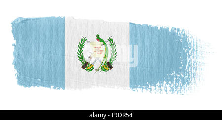 Pinselstrich Flagge Guatemala Stockfoto