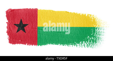 Pinselstrich Flagge Guinea-Bissau Stockfoto