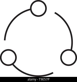 Endlosschleife Kreis Logo illustration Vektor auf weißem Hintergrund. Stock Vektor