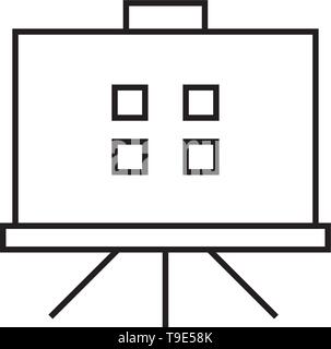 Präsentation board Illustration vektor Symbol auf weißem Hintergrund Stock Vektor