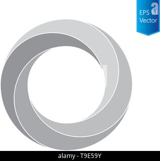 Twisted Kreis Vector EPS Vektor auf weißem Hintergrund Stock Vektor