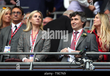 Watford Eigentümer Gino Pozzo (rechts) während der FA Cup Finale im Wembley Stadion, London. Stockfoto