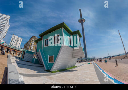 Nach oben House, Brighton, direkt am Meer, Sussex, Brighton, 25-jähriger Tom Dirse. Stockfoto